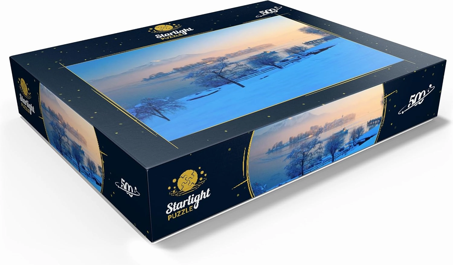 MyPuzzle View from Gstadt at The Chiemsee to The Fraueninsel - Premium 500 Piece Jigsaw Puzzle for Adults