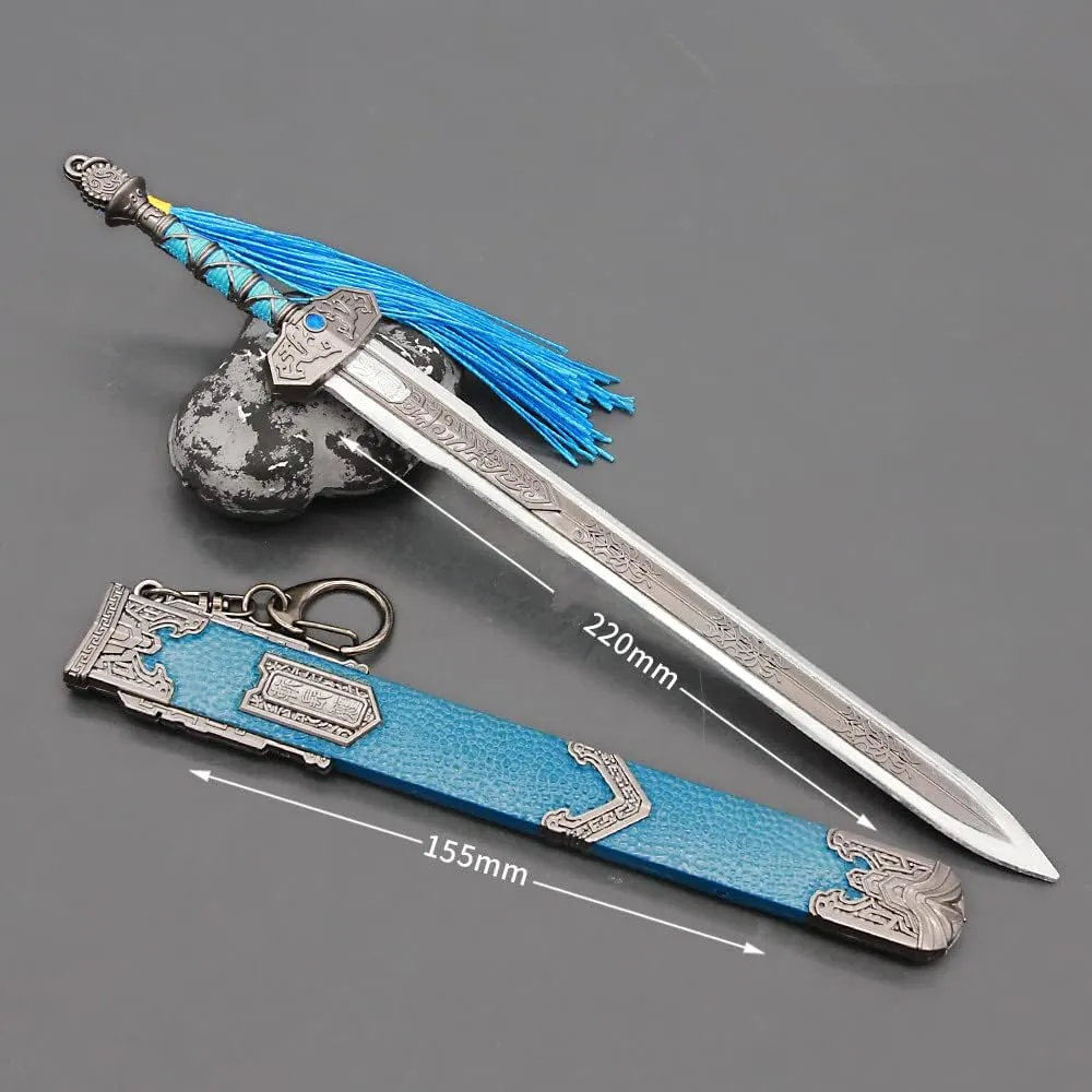 NARAKA: BLADEPOINT Metal Longsword Fang of Nabi Game Collection Action Figures Toys Sword Party Supplies Desk Decoration Backpack Pendant Gift (Fang of Nabi)