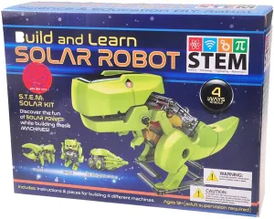 New STEM Build and Learn Toy Solar Robotic Kit, 4 in 1 Solar Power Building Kit for ages 8 