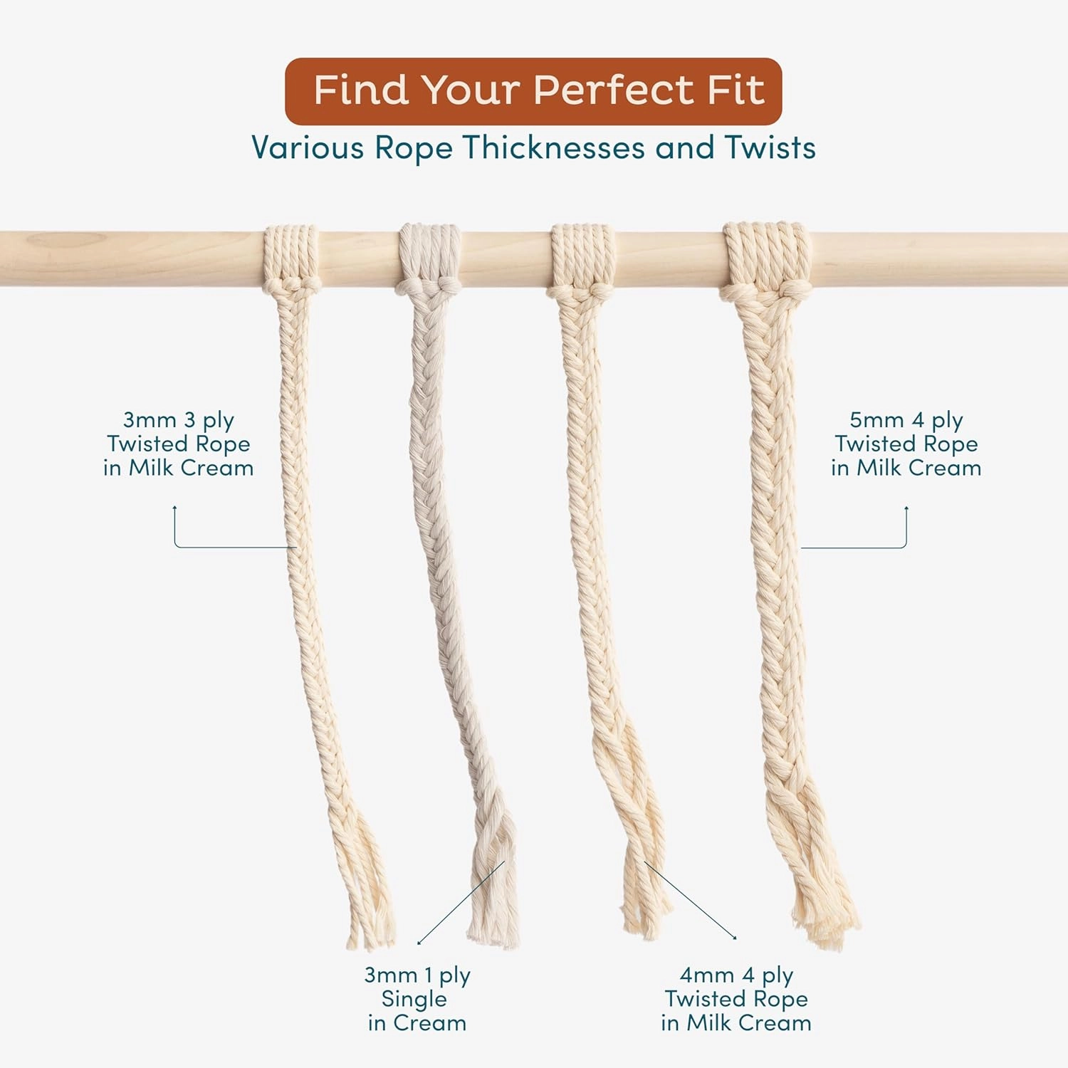 Nook Theory Macrame Cord - 3mm 220 Yards Cotton Rope, 4mm 5mm Yarn, String for Crafts, Perfect for Macrame Wall Hanging and Boho Decorations (Emerald)