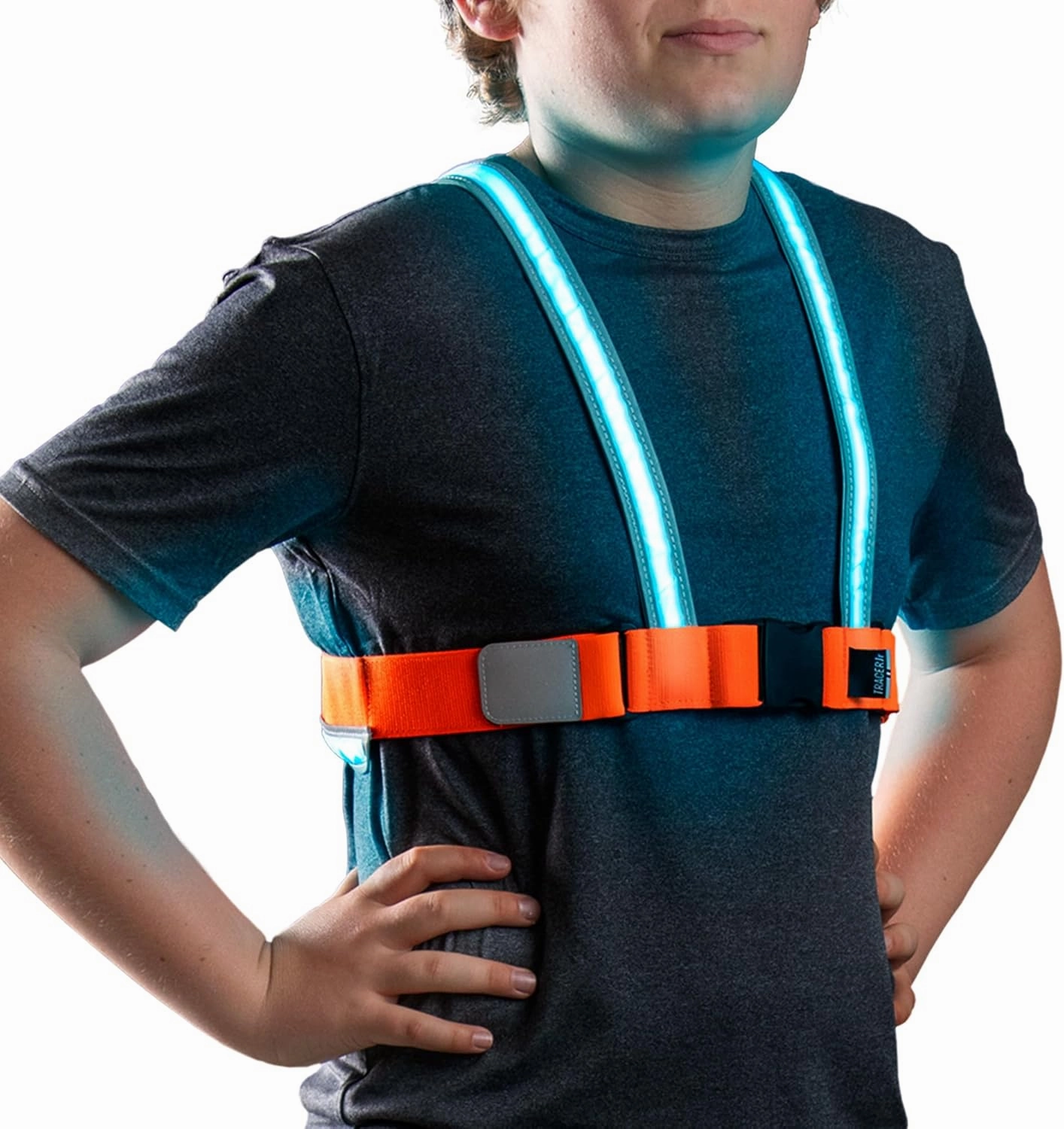 noxgear TracerJr - Child Illuminated and Reflective Safety Vest - Durable, Highly Adjustable - for Biking or Outdoor Play