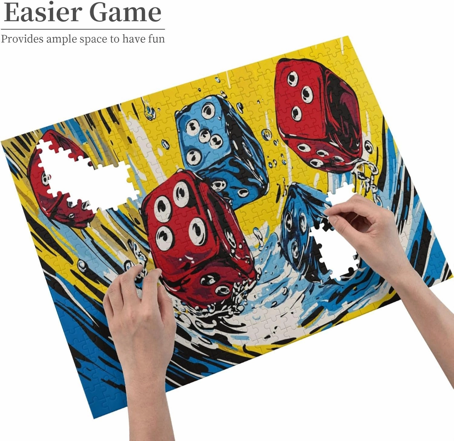 Number Block Dancing On The Water，500 Pcs Wooden Puzzle for Adults,Let Your Imagination Run Wild，Exploratory Hobbies and Challenges，Forget The Troubles of Life，Enjoy The Process