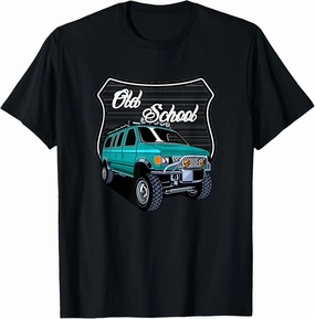 Off Road Van, American Classic Van, Men's Old School Van T-Shirt