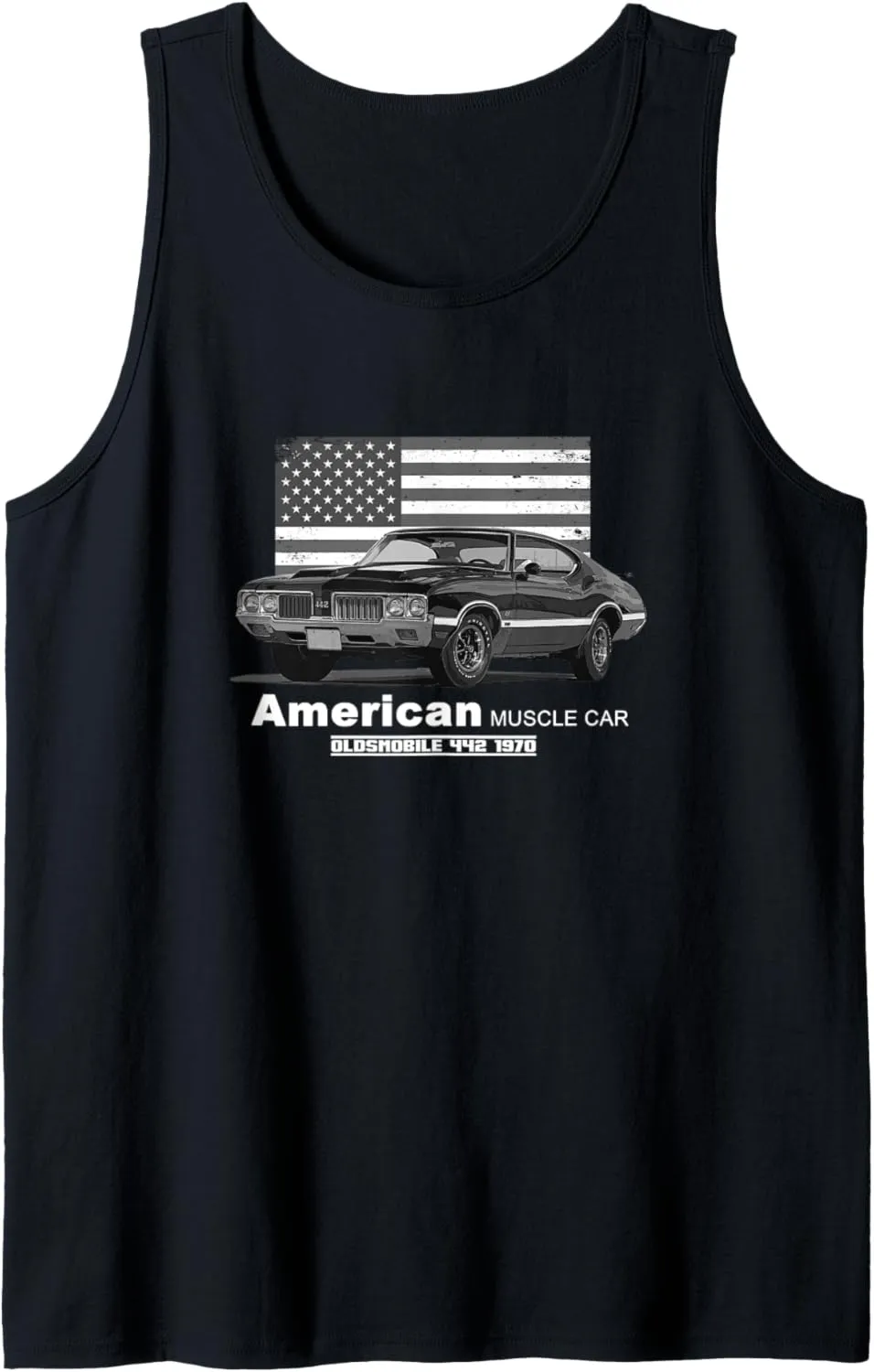 Oldsmobile 442 American Muscle Car 60s 70s Old is Gold Tank Top