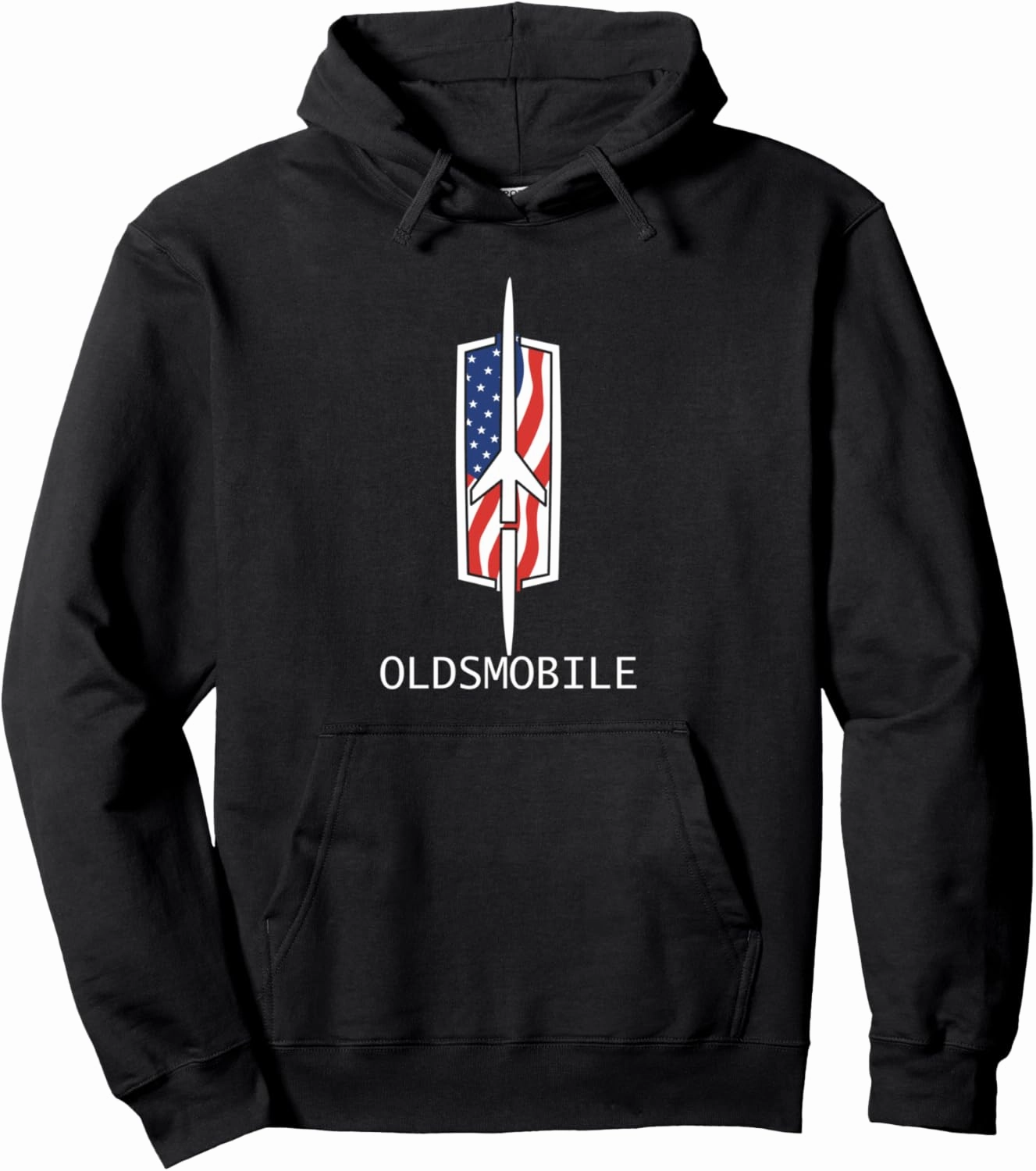 Oldsmobile Classic Car Show Vintage Rocket Logo Graphic Pullover Hoodie