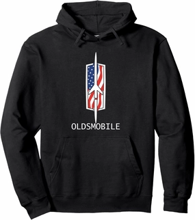 Oldsmobile Classic Car Show Vintage Rocket Logo Graphic Pullover Hoodie