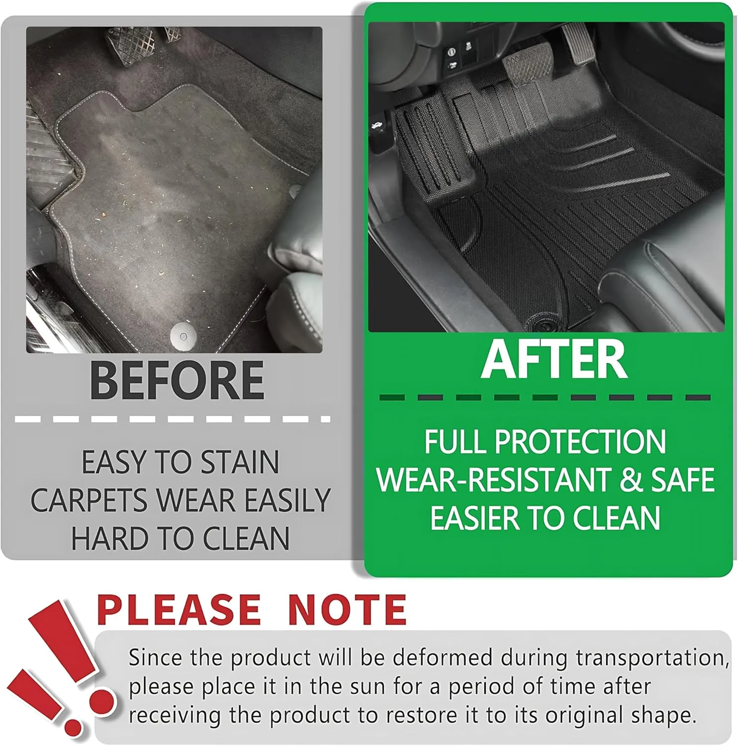 Original 2017-2024 2025 Q7/SQ7 Floor Mats & Cargo Liner for Audi Q7 All Model - Custom Fit Audi Q7 1st & 2nd Row TPE Floor Liner & Trunk Mat - All Weather Protection Car Mats for Q7 2017-2025