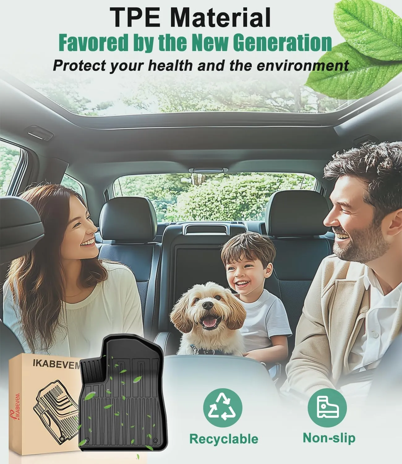 Original 2017-2024 2025 Q7/SQ7 Floor Mats & Cargo Liner for Audi Q7 All Model - Custom Fit Audi Q7 1st & 2nd Row TPE Floor Liner & Trunk Mat - All Weather Protection Car Mats for Q7 2017-2025