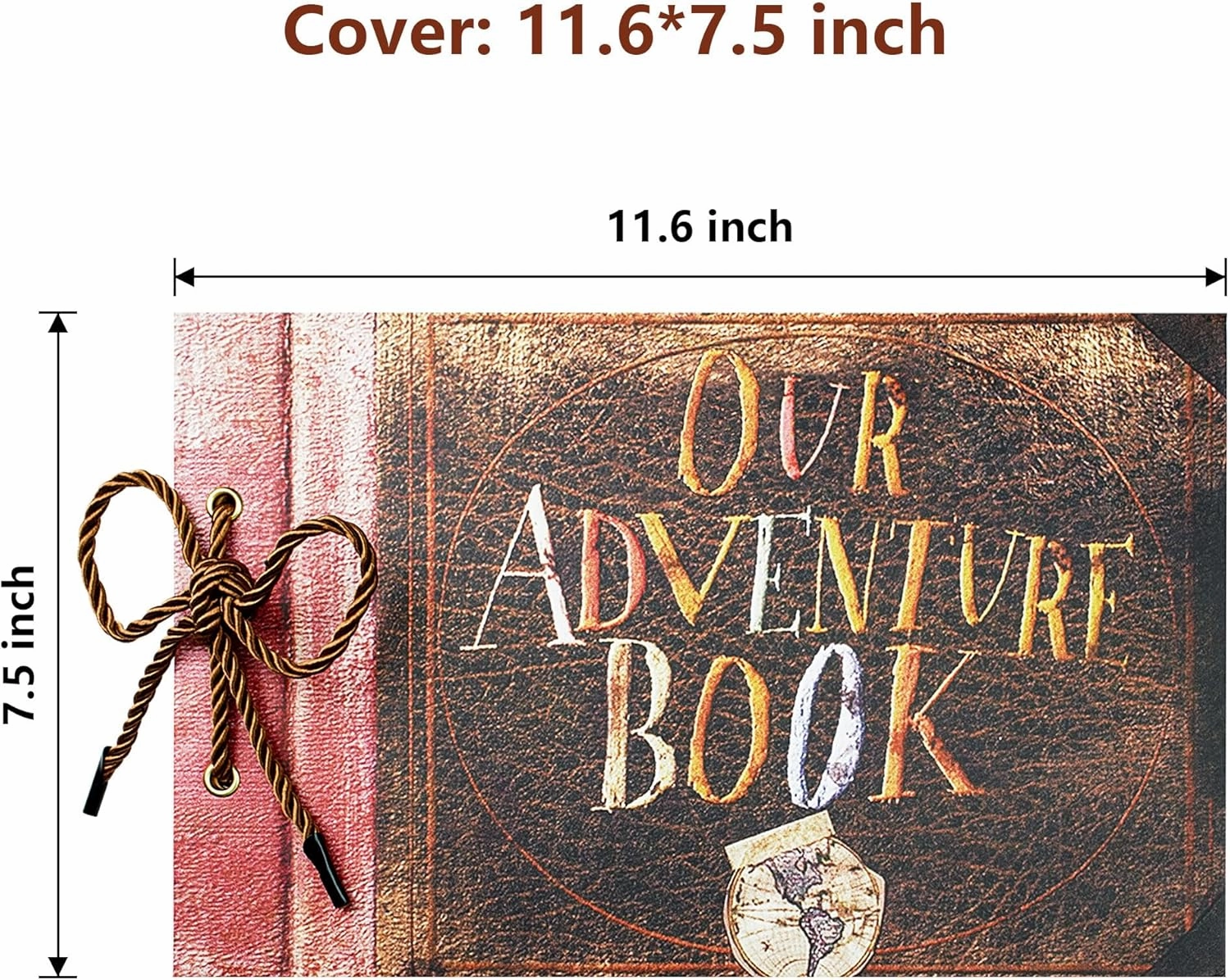 Our Adventure Book Scrapbook Photo Album, Scrapbook Supplies with Gift Box for Couples Weddings Travelling Birthday Christmas Day Gifts