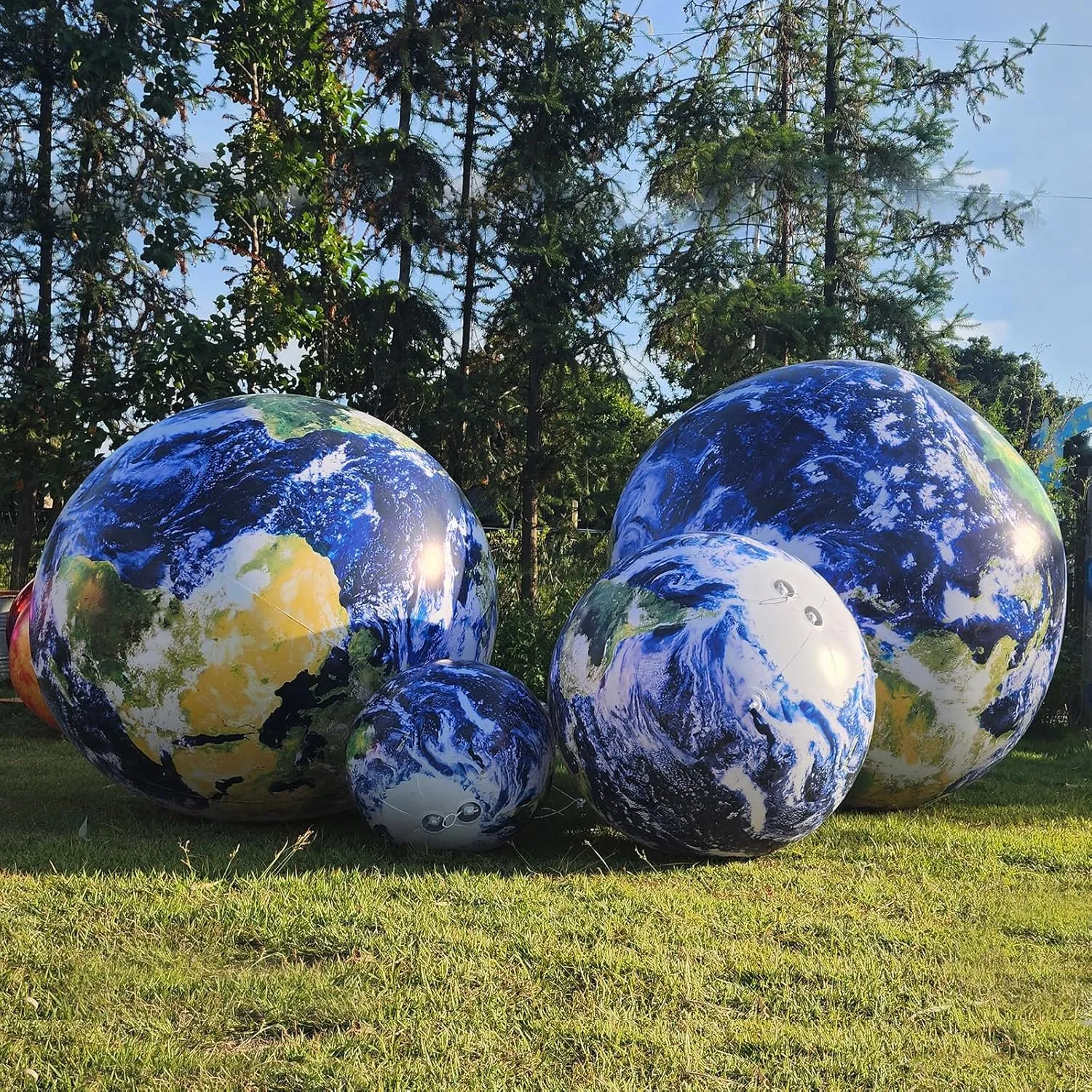 OZIS 78.7’’ Large Inflatable Globe, Inflatable Earth Planet Balloon with Light for Educational Institution/Planetarium//ChurchStore/Club Decoration