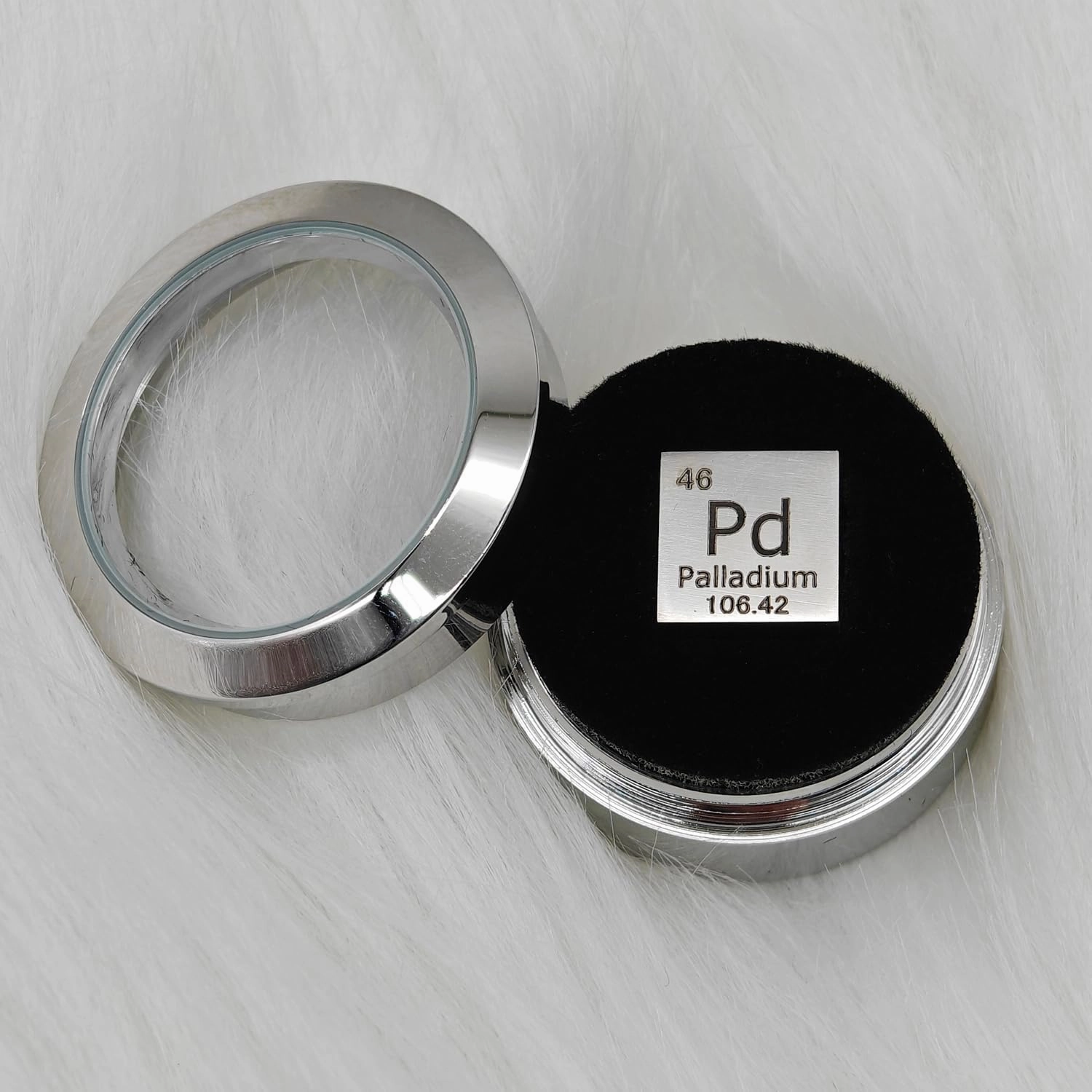 Palladium Metal Elements Periodic Table, Mirror Finished Density Cubes Collection, Purity 99.95%, Weight 11.2g/0.39Oz (Pd Cubic 10mm/0.39")
