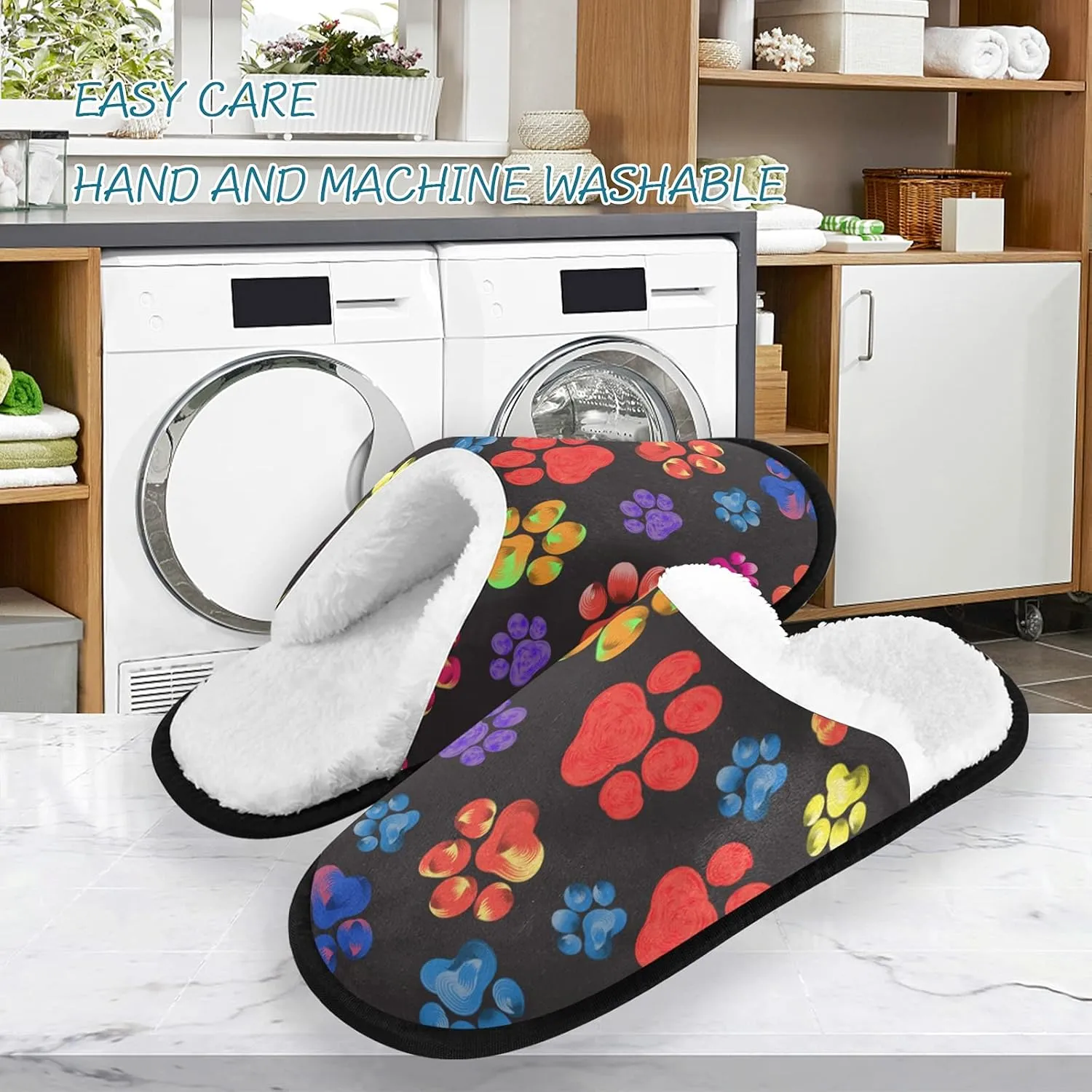 Panda Bear Slippers, Soft Memory Foam Non-Slip Indoor House Slippers Home Shoes for Bedroom Hotel Travel Spa