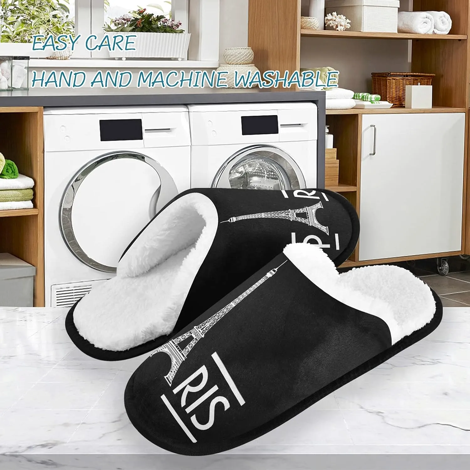 Panda Bear Slippers, Soft Memory Foam Non-Slip Indoor House Slippers Home Shoes for Bedroom Hotel Travel Spa
