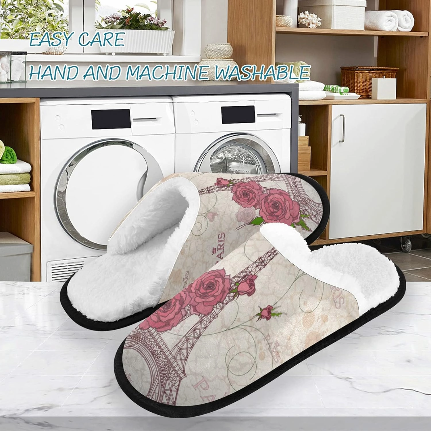 Panda Bear Slippers, Soft Memory Foam Non-Slip Indoor House Slippers Home Shoes for Bedroom Hotel Travel Spa