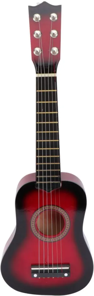 PATKAW Toddler Guitar, 21 Inch Wooden Guitar Toy Guitar Portable Kids Guitar Suitable for Childrens Birthday Presents and Parties ( Red )