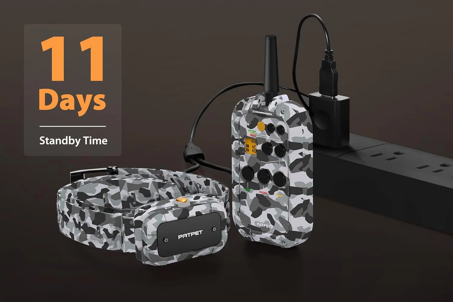 PATPET Dog Shock Collar with Remote 3/4 Mile Range Dog Training Collar Include Rechargeable Waterproof E Collar, Outdoor Training Shock Collar for Large Dogs Camouflage (15-140 lbs)
