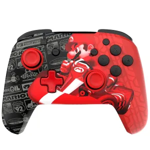 PDP REMATCH GLOW Wireless Nintendo Switch Pro Controller, Full Motion Controls – Licensed for Nintendo Switch & Switch Lite & OLED Model, Rechargeable Battery Power, Glow in the Dark: Grand Prix Mario