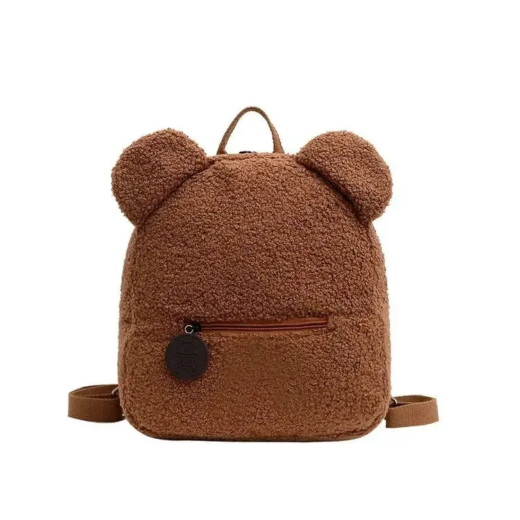 Personalised Embroidery Bear Embroidered Portable Travel Shopping Plush Lovely Rucksack Toddler Teddy Backpack