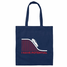 Physicist Gifts Idea For Physics Teacher and Science Major I Have Potential Tote Bag Gift Navy Black Multicolor Canvas Tote Bag