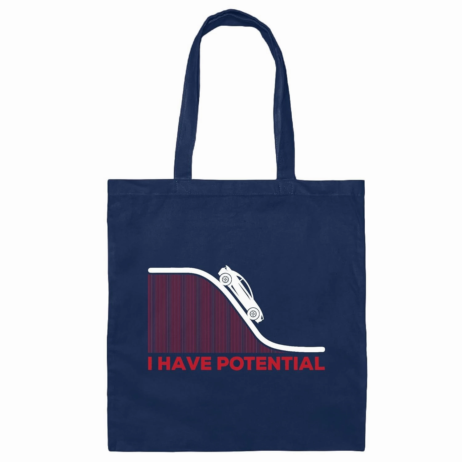 Physicist Gifts Idea For Physics Teacher and Science Major I Have Potential Tote Bag Gift Navy Black Multicolor Canvas Tote Bag