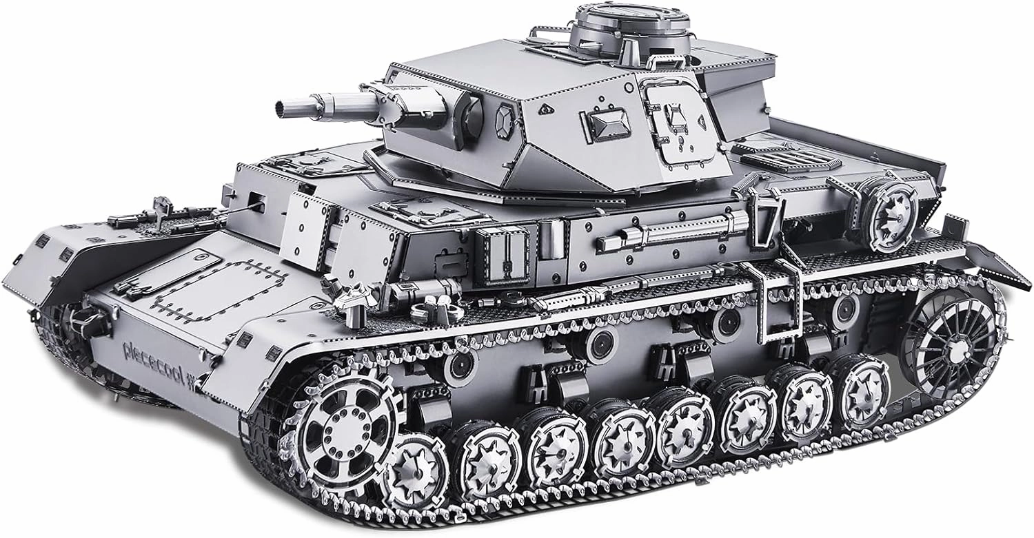 Piececool 3D Puzzles for Adults, German Tank IV-D Model Kits for Adults DIY Assembling Arts and Crafts Creative Gifts