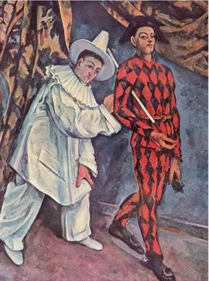 Pierrot and Harlequin (Mardi Gras) by Paul Cezanne PD - Van-Go Paint-By-Number Kit 40x50cm with frame