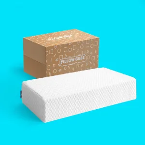 Pillow Cube Side Cube - 5" Cube Pillows for Side Sleepers, Cooling Memory Foam Pillows for Neck and Shoulder Pain - King, Queen, Twin 24"x12"x5"