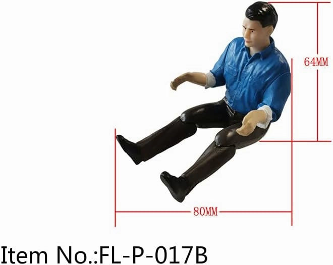 Pilot 64x80MM Hand Painted for RC Airplanes Model Plane Aircraft Warbird Sport Jet Car Boat Drone Toy Driver (FL-P-0017A)