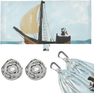 Pirate Ship The Mysterious Sea Outdoor Hammock with Hanging Rope Portable Hammock for Outside Camping Essentials