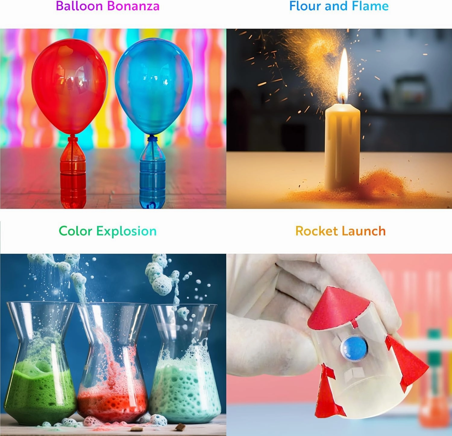 Playz Kaboom! 50  Explosive Science Experiments Kit for Kids Age 8-12 with 25 Playz Lab Token Experiments - Chemistry Set STEM Learning & Educational Toys & Gifts for Boys, Girls, Teenagers & Kids
