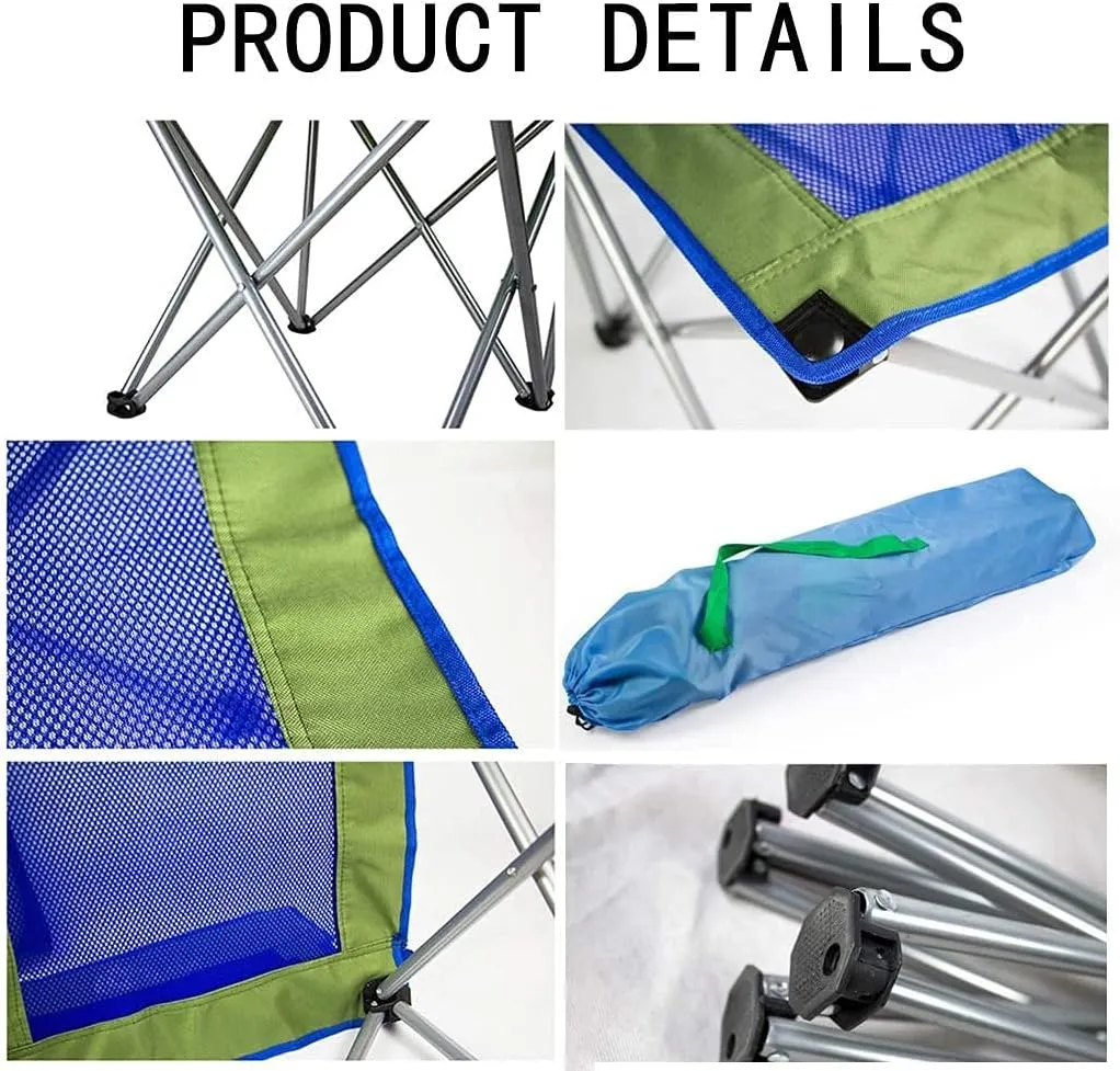 Portable Chairs Breathable Mesh Chair Ultralight Folding Camping Outdoor Beach Picnic BBQ with Storage Bag