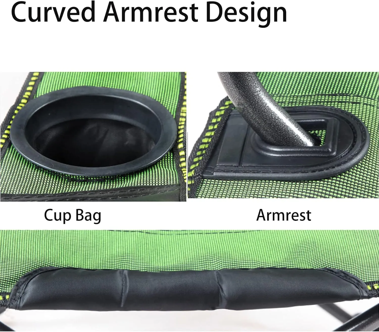 Portable Lightweight Camping Chairs Foldable Beach Chairs for Leisure Fishing, Outing Party, Beach Barbecue, Office Lunch Break (with Tripod,Green-Cloth)