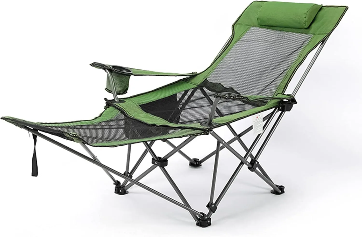 Portable Lightweight Camping Chairs Foldable Beach Chairs for Leisure Fishing, Outing Party, Beach Barbecue, Office Lunch Break (with Tripod,Green - mesh face)