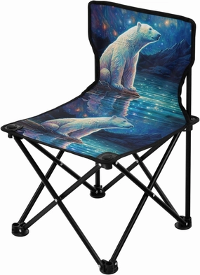 Portable Camping Folding Chairs Foldable Chair Small White Bear 1 Lightweight Backpacking Outdoor Outside Fishing