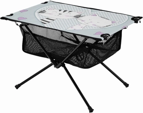 Portable Camping Table Lovely Two Cats Outdoor Foldable Camp Tables for Outside, Camping, Hiking, Tailgating