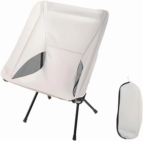 Portable Folding Camping Chairs,Foldable Hiking Stool for Mountaineering and Hiking,Outdoor Folding Chairs for Camping,Beach,Fishing,Travel,Picting,White
