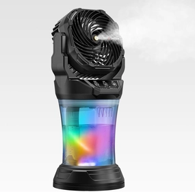Portable Mister,Portable Misting Fan,Misters for Outside Patio, 30000mAh Rechargeable Mist Fan with Remote&RGB Ambient Light,Camping Misting System for Outdoor/Indoor, 2L Water Tank,4 Speeds&Spray