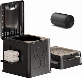 Portable Toilet for Adults - 12.4'' *14.5'' Outdoor Emergency Potty for Camping, Road Trip, Car, Tent, Truck Drivers