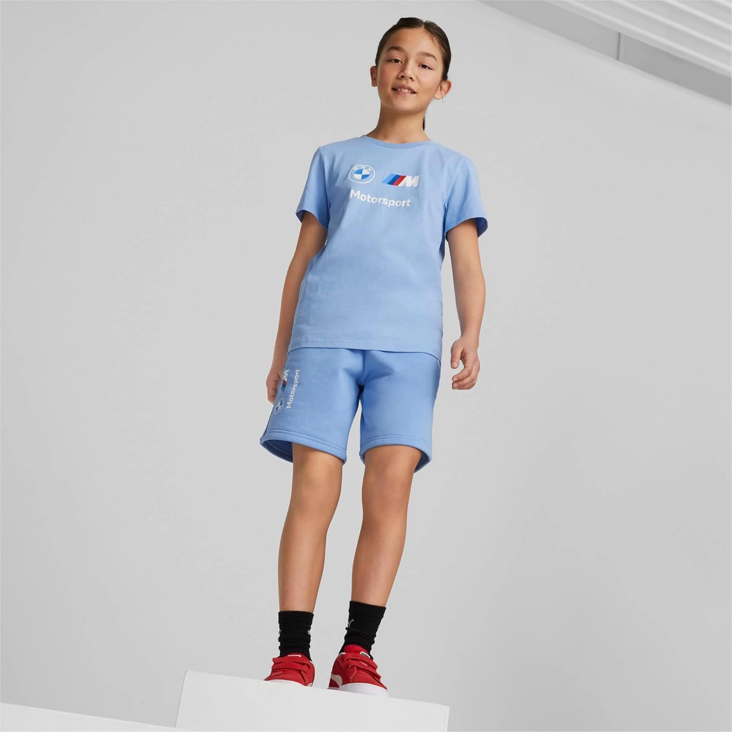 PUMA Kids' Bmw M Motorsports Kids Essentials Logo Tee