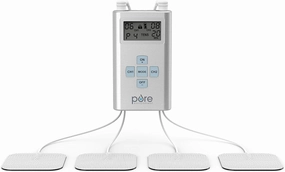Pure Enrichment PurePulse Pro Advanced Dual Channel TENS Electronic Pulse Stimulator, LCD Screen, 8 Therapy Modes, & 25 Pulse Settings - 3 AAA Batteries, 4 Reusable Electrode Pads, & Storage Bag
