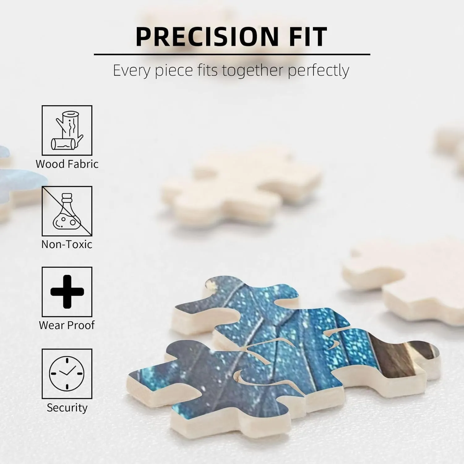 Puzzles 1000 Pieces (29.5" X 19.7") Personalized Jigsaw Puzzles Blue Butterfly Puzzle Challenging Photo Puzzle with Storage Bag Picture Puzzle for Adults Family