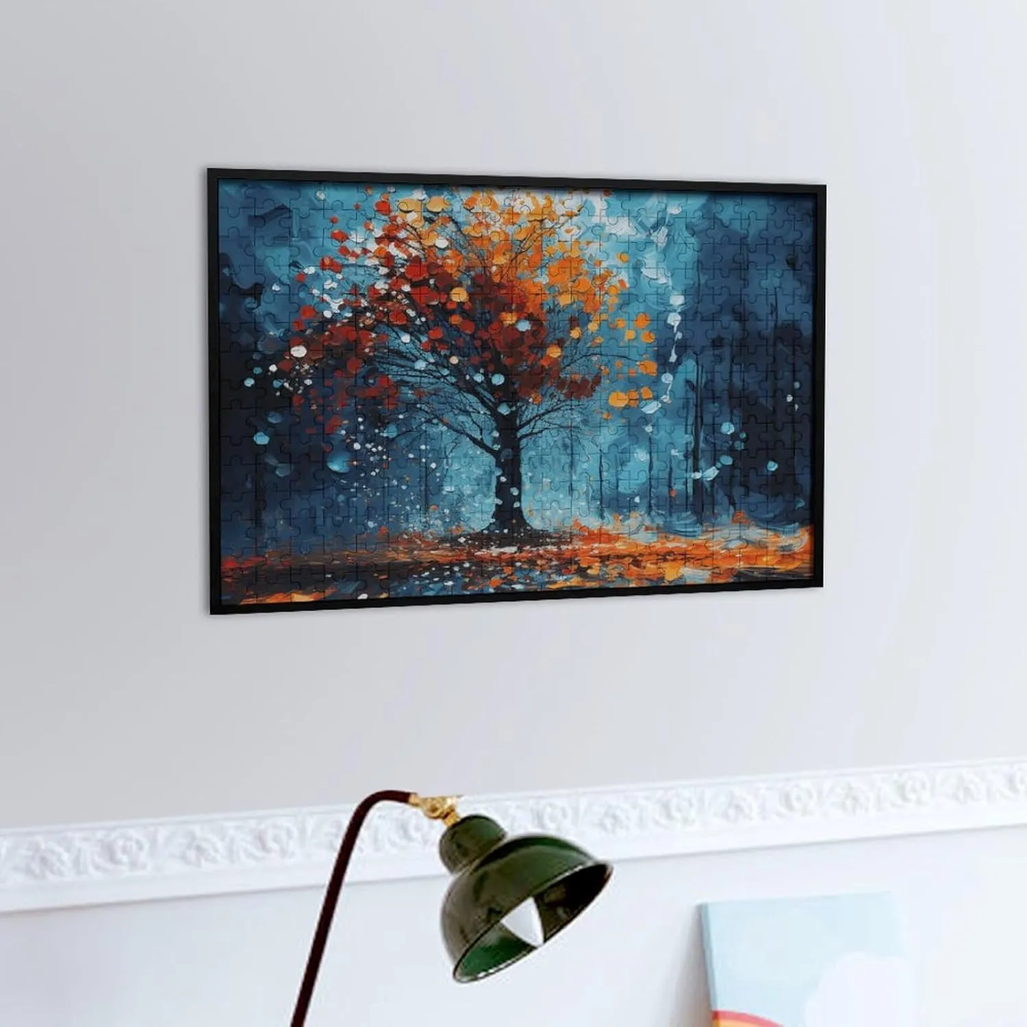 Puzzles 300 Pice Personalized Jigsaw Puzzles Abstract Tree Painting Photos Puzzle for Family Picture Puzzle for Adults Wedding Birthday