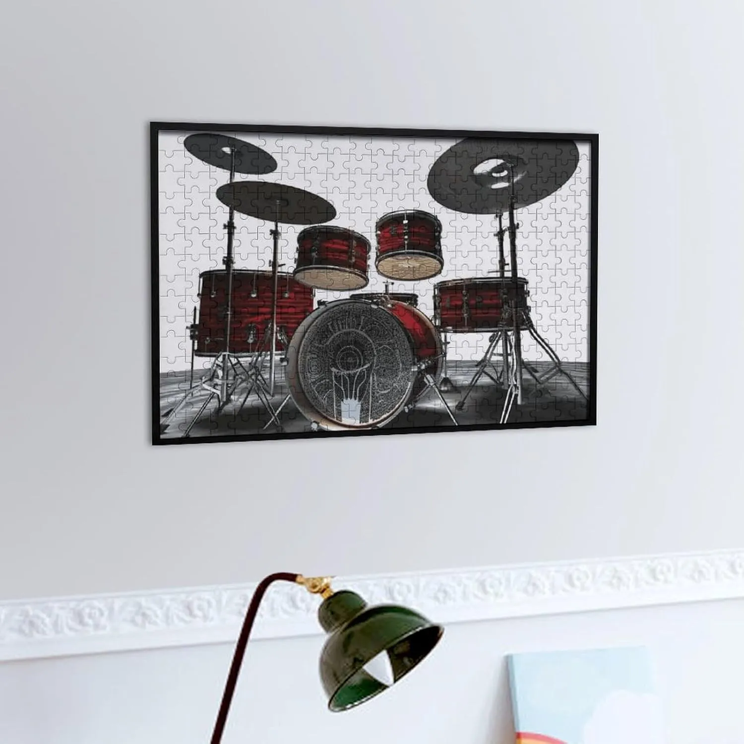 Puzzles 300 Pice Personalized Jigsaw Puzzles Cool Drum Set Photos Puzzle for Family Picture Puzzle for Adults Wedding Birthday