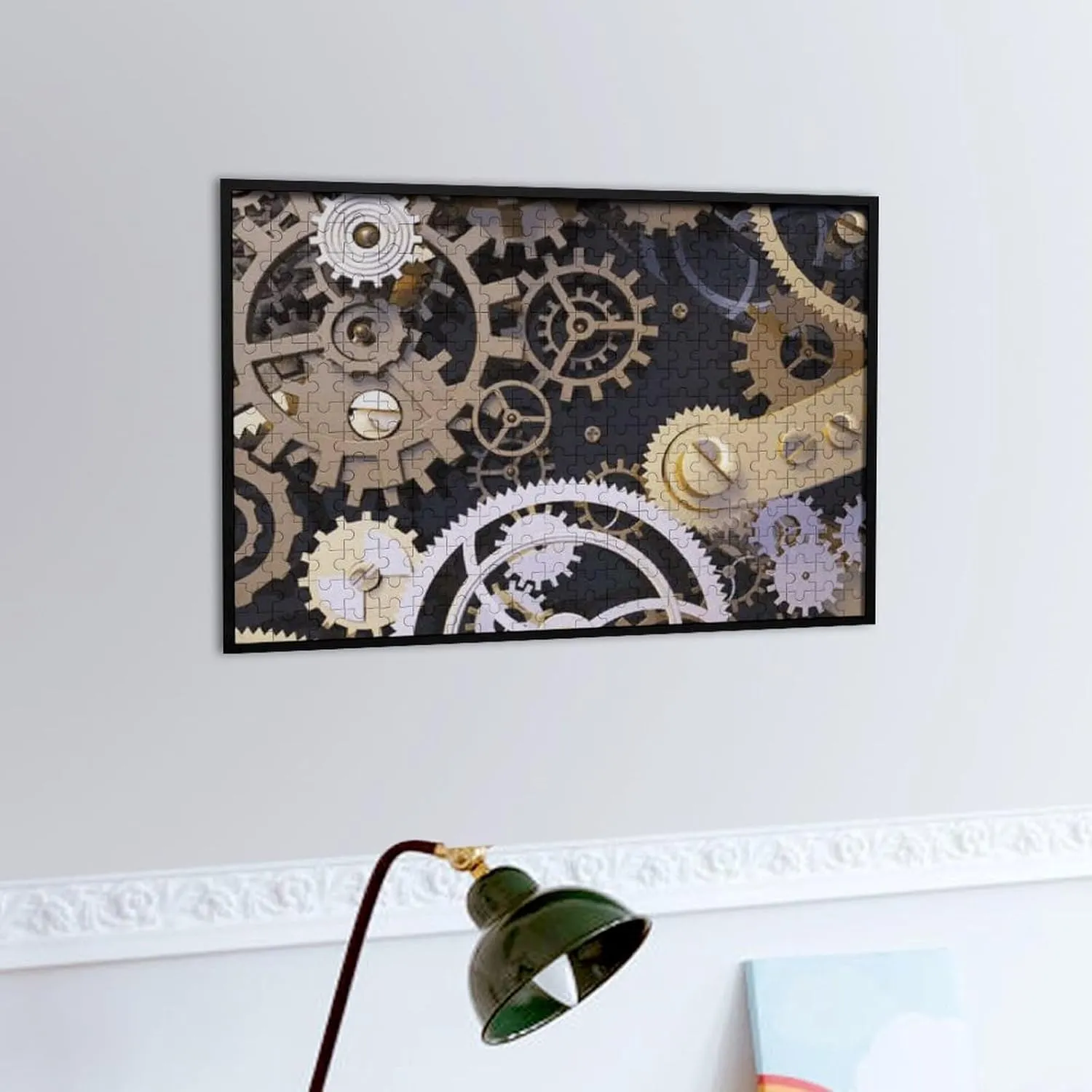 Puzzles 300 Pice Personalized Jigsaw Puzzles Steampunk Mechanical Gears Photos Puzzle for Family Picture Puzzle for Adults Wedding Birthday