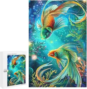 Puzzles for Adults 1000 Pieces - Beautiful and Special Fish Fishs Funny Educational Kids Puzzles,Children Puzzle Games Toys for Girls and Boys