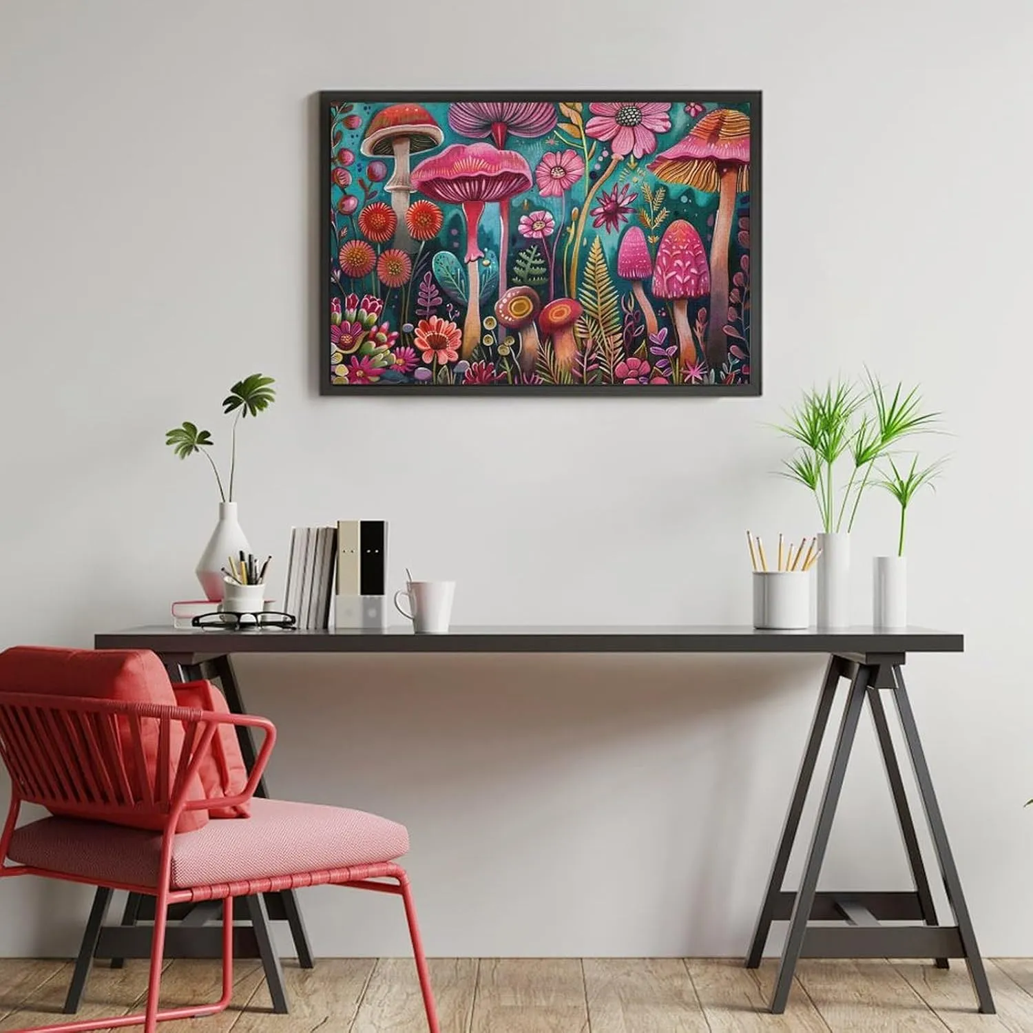 Puzzles for Adults 1000 Pieces - Fantasy Mushroom Abstract Botanical Puzzle Game Wonderful Puzzle Great Gifts Educational Toy