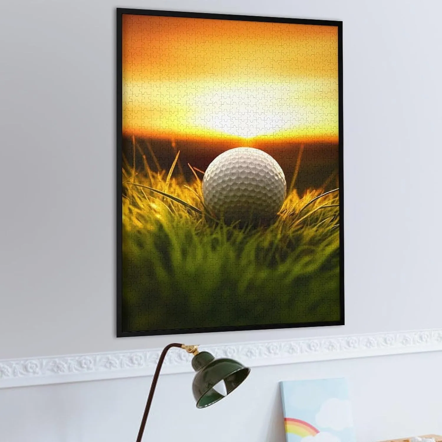 Puzzles for Adults 1000 Pieces - Golf Ball Sunset BackgGolf Funny Puzzle Educational Games Home Decoration Wooden Jigsaw Puzzles