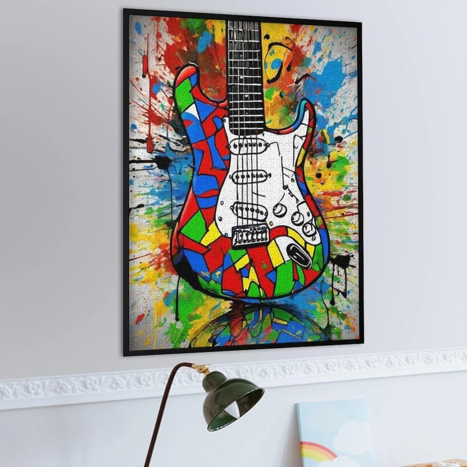 Puzzles for Adults 1000 Pieces - Graffiti Bass Musical Instrument Funny Puzzle Unique Difficult and Challenge Large Puzzle Game Toys Gift