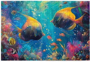 puzzles for adults 1000 pieces Underwater World Ornamental Fish,Stunningly Vibrant Colors,1000 Piece Jigsaw Puzzle for Adults Challenging Puzzle Perfect for Game Nights,Gift for Puzzle Lovers