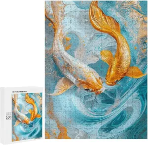 Puzzles for Adults 500 Pieces - Fish Perfect for Fun Brain Puzzle Lovers Vibrant Illustrations and Quality Pieces Challenging and Relaxing Gifts Idea